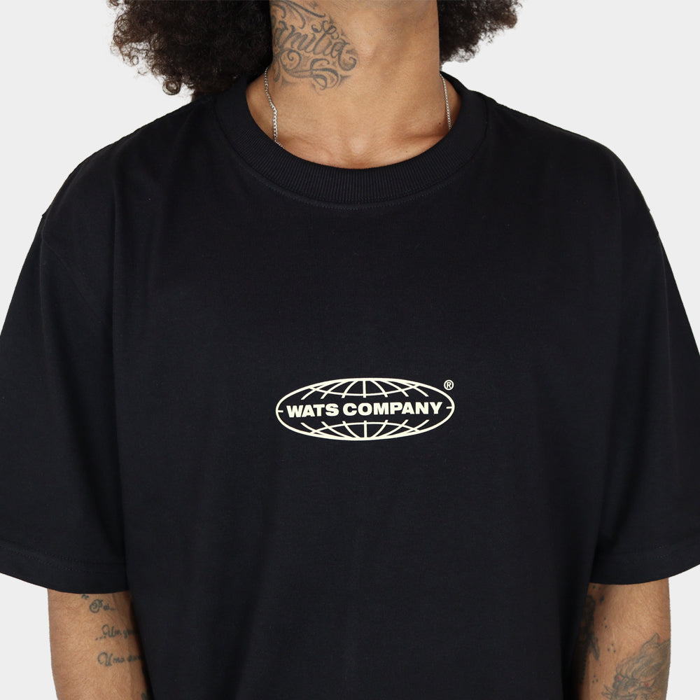 Camiseta Wats Oversized World Preta