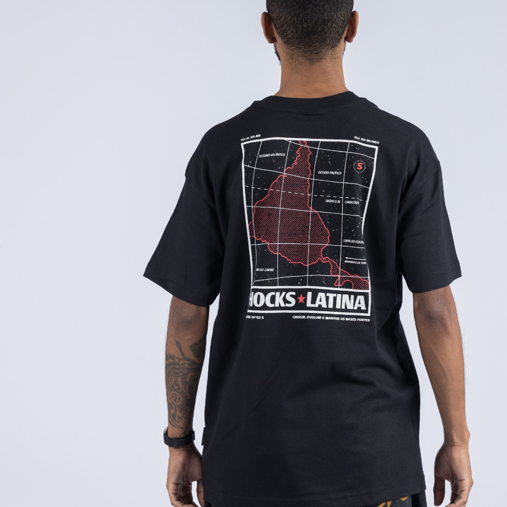 Camiseta Hocks Oversize Mapa