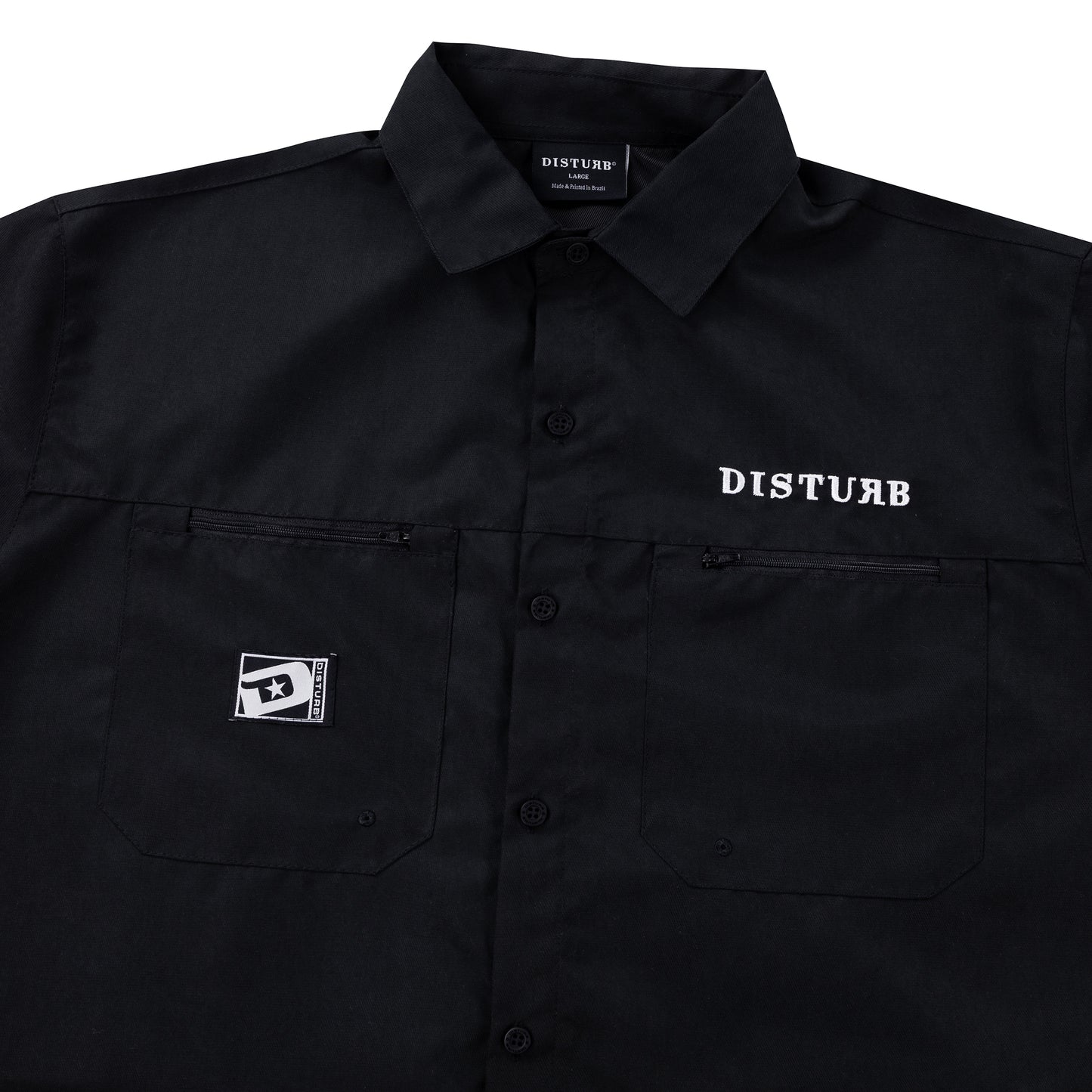 Camisa Disturb Slash Button-up Black