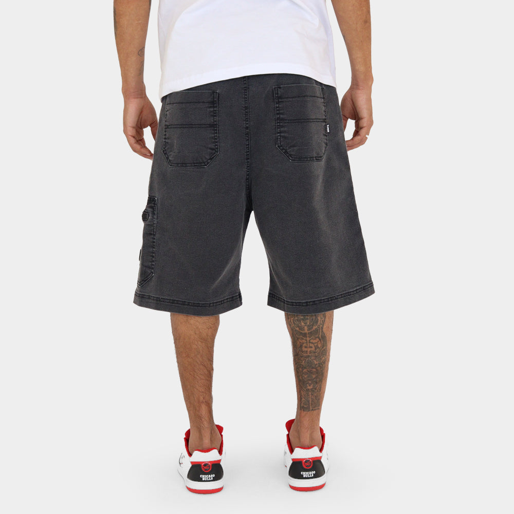 Bermuda Wats Jeans Pocket Preto Marmorizado