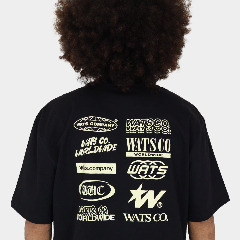 Camiseta Wats Oversized World Preta