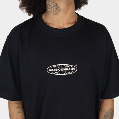 Camiseta Wats Oversized World Preta
