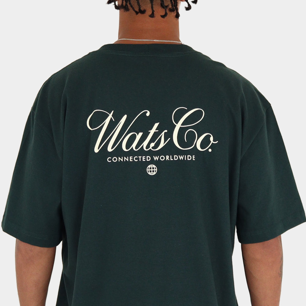 Camiseta Wats Oversized Script Verde