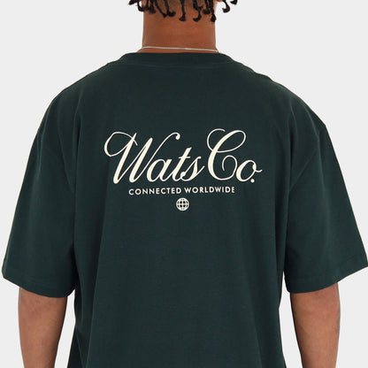 Camiseta Wats Oversized Script Verde