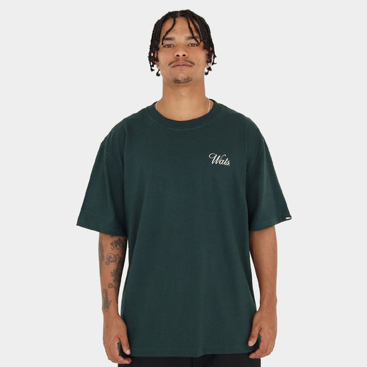 Camiseta Wats Oversized Script Verde