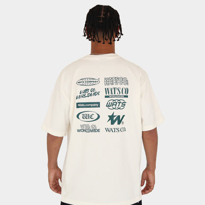 Camiseta Wats Oversized World Off White