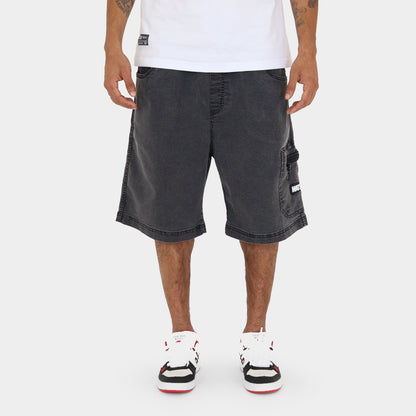 Bermuda Wats Jeans Pocket Preto Marmorizado