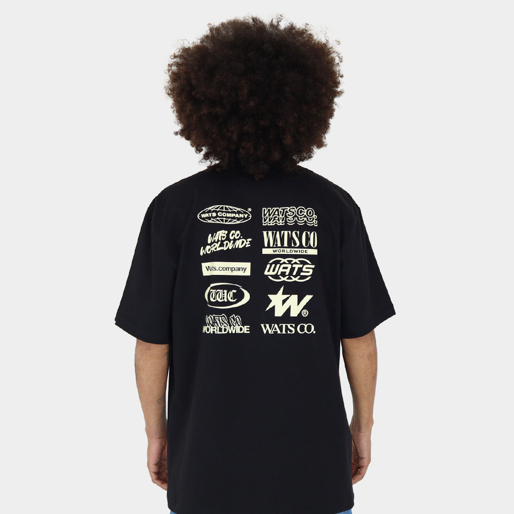 Camiseta Wats Oversized World Preta