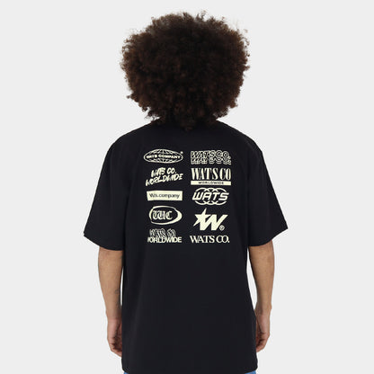 Camiseta Wats Oversized World Preta