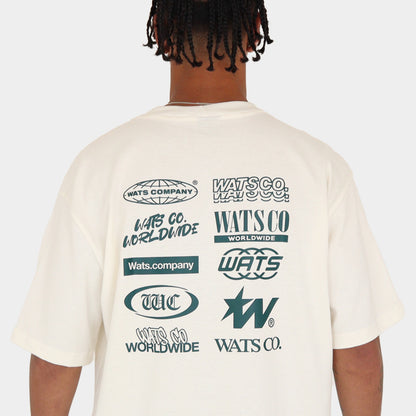 Camiseta Wats Oversized World Off White