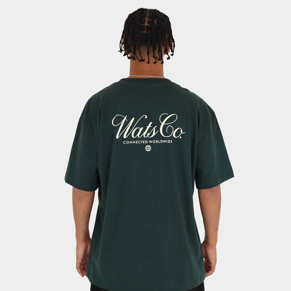 Camiseta Wats Oversized Script Verde