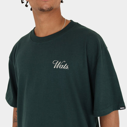 Camiseta Wats Oversized Script Verde