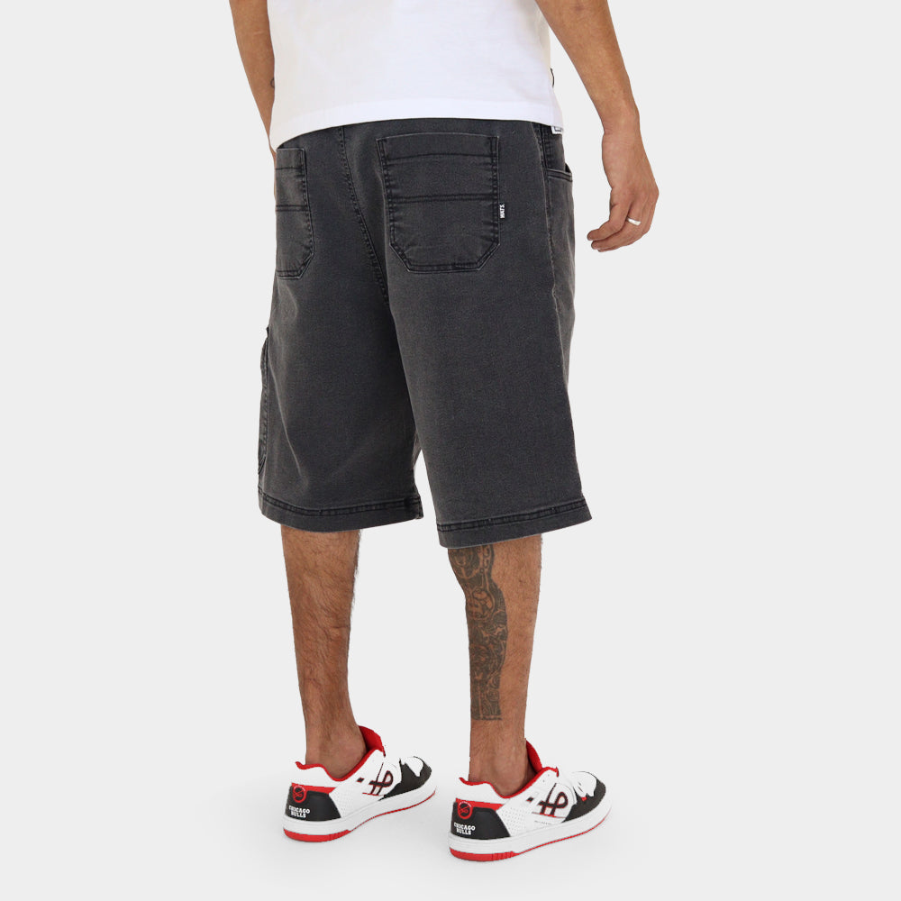 Bermuda Wats Jeans Pocket Preto Marmorizado