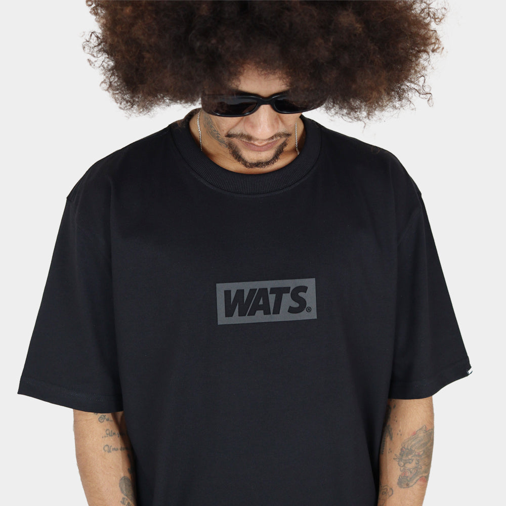 Camiseta Wats Oversized Box Preto